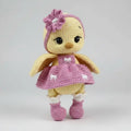 Crochet Cute Chick with Fancy Pink Dress Toy  Joy Gift London