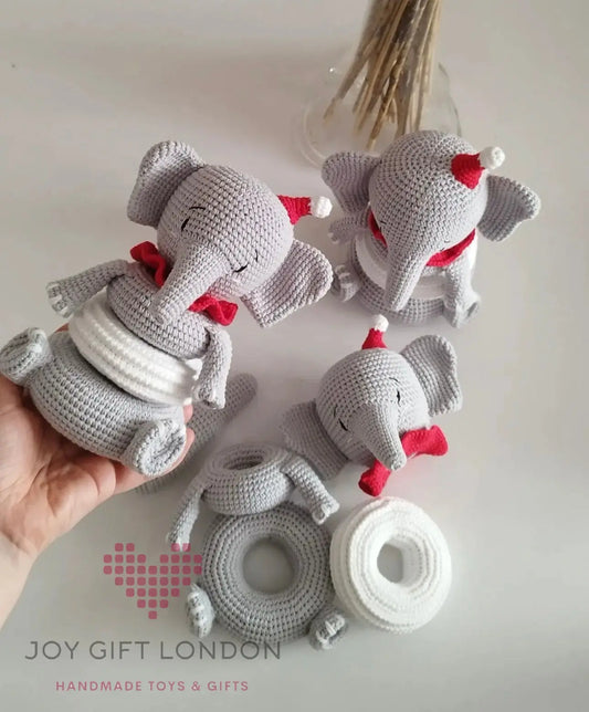 Crochet Cute Elephant Stacking Toy MiaMano