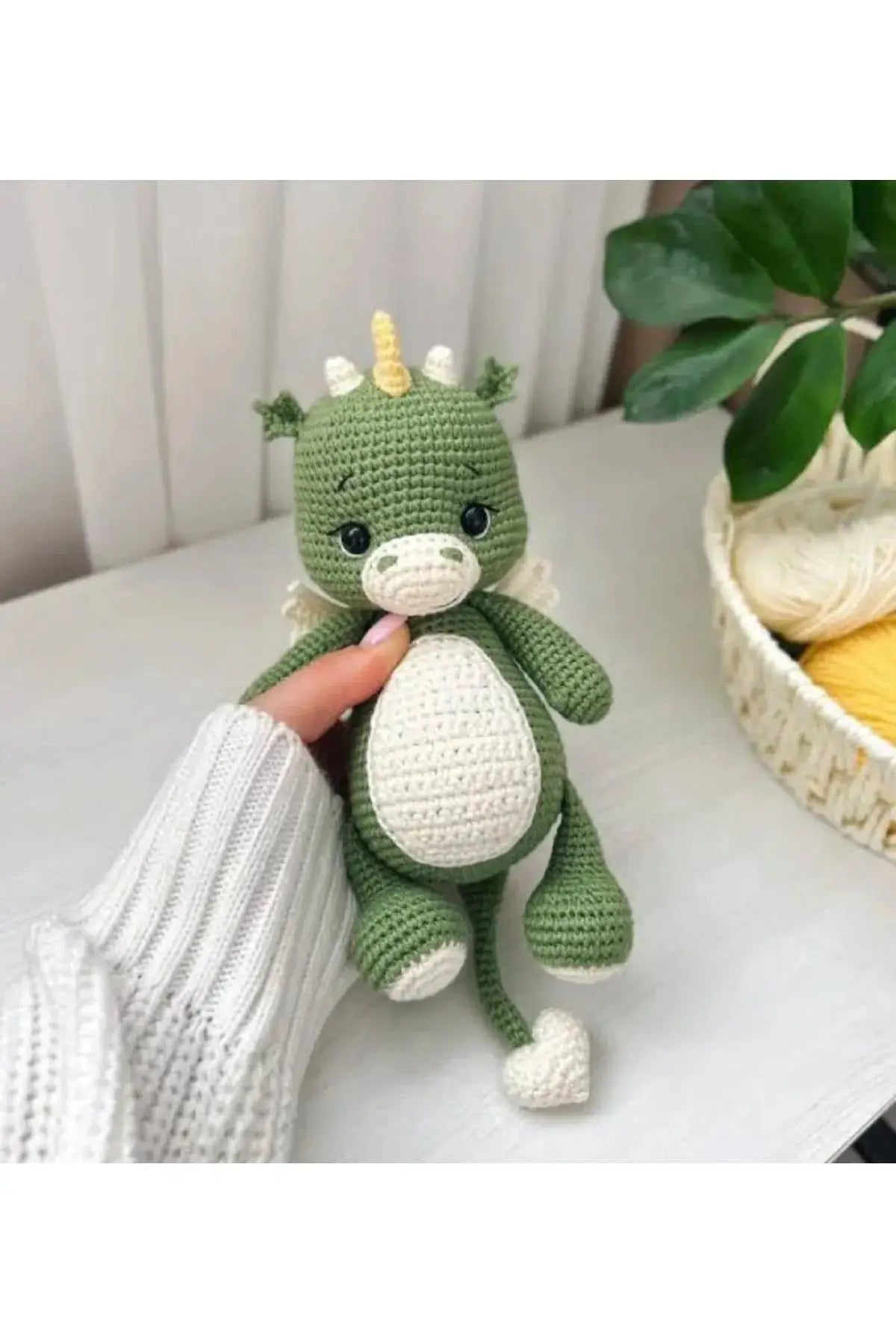 Crochet Cute Green Dino Toy MiaMano