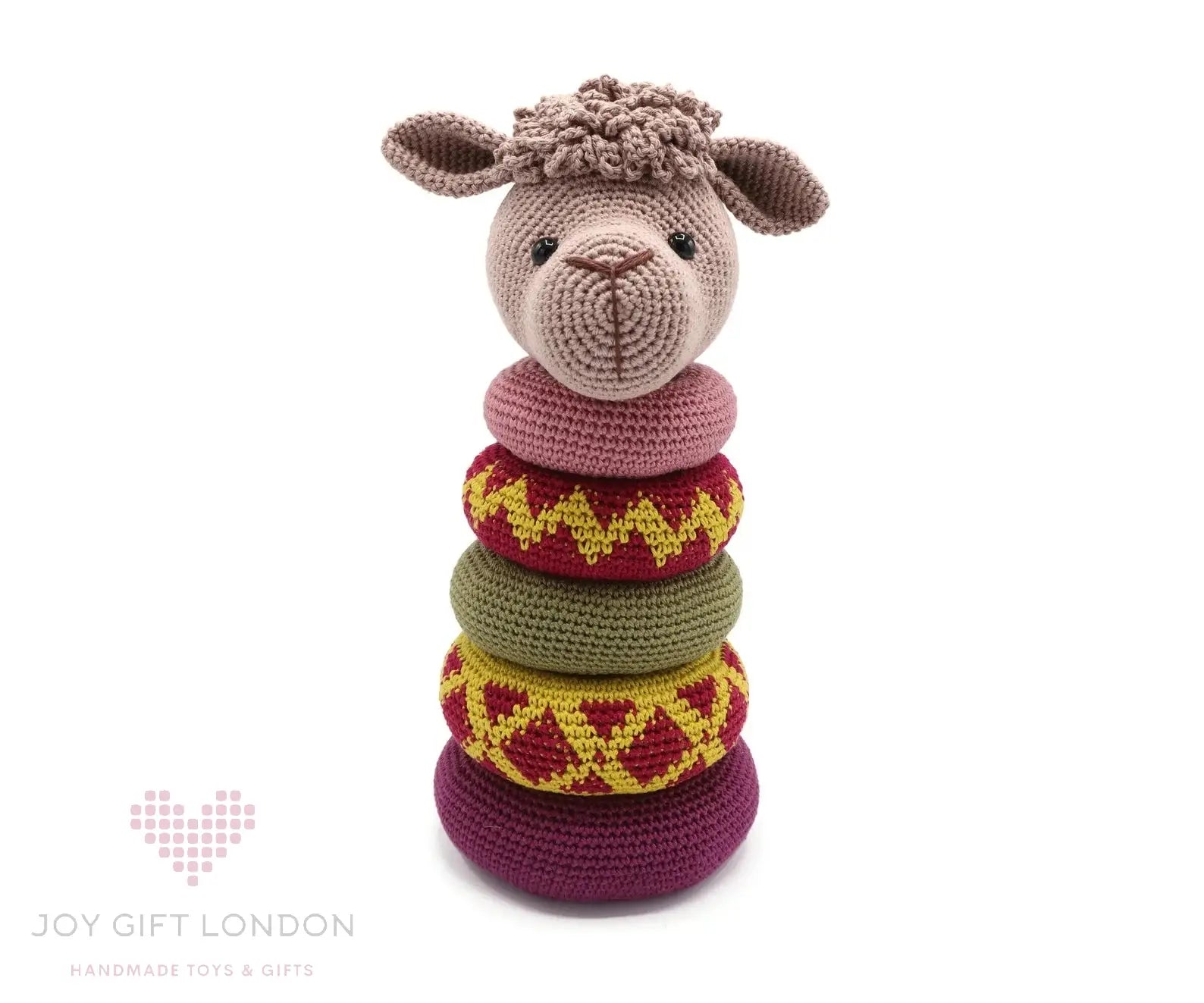 Crochet Cute Llama Stacking Toy  Joy Gift London