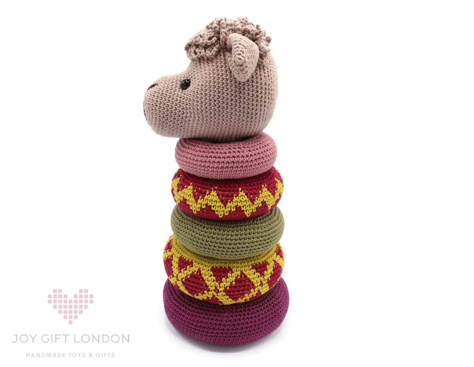 Crochet Cute Llama Stacking Toy  Joy Gift London