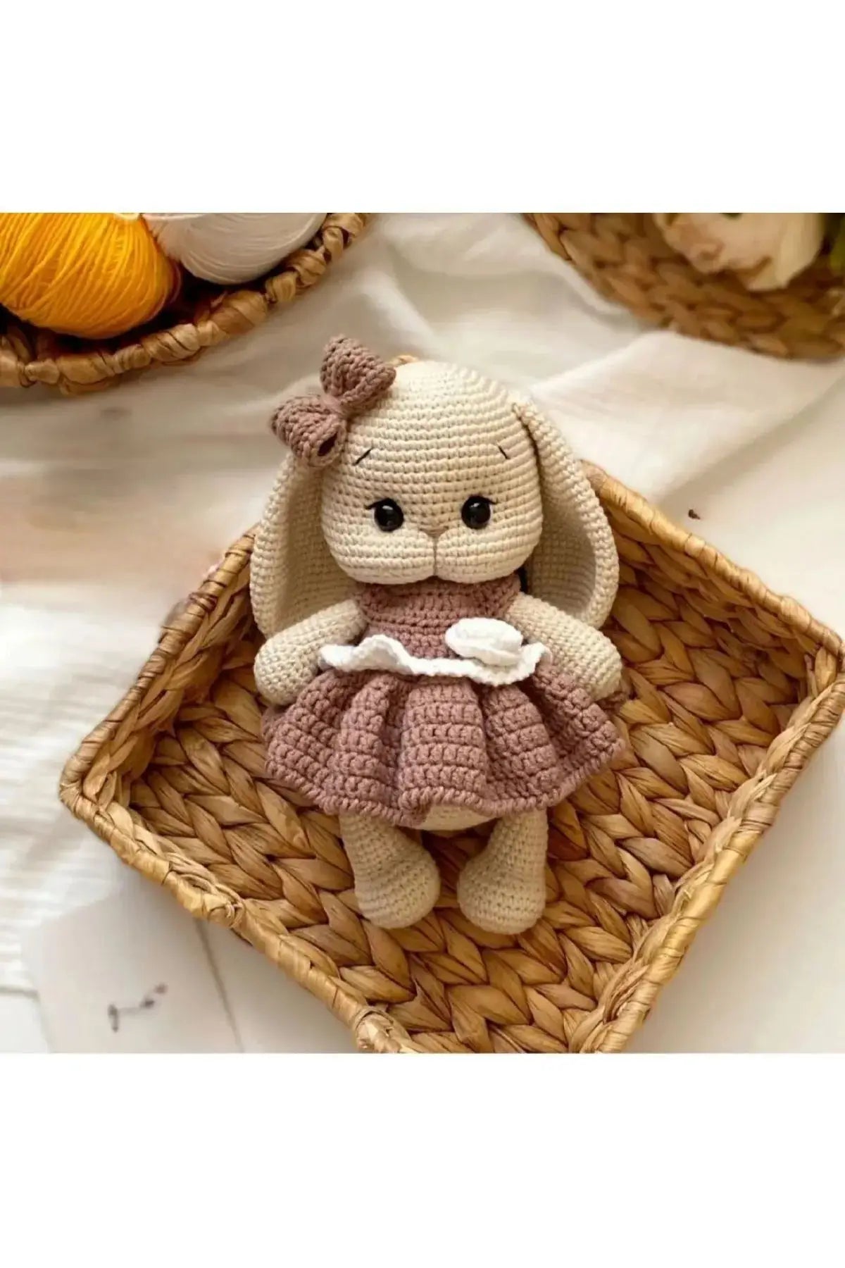 Crochet Cute Rabbit with Brown Dress MiaMano