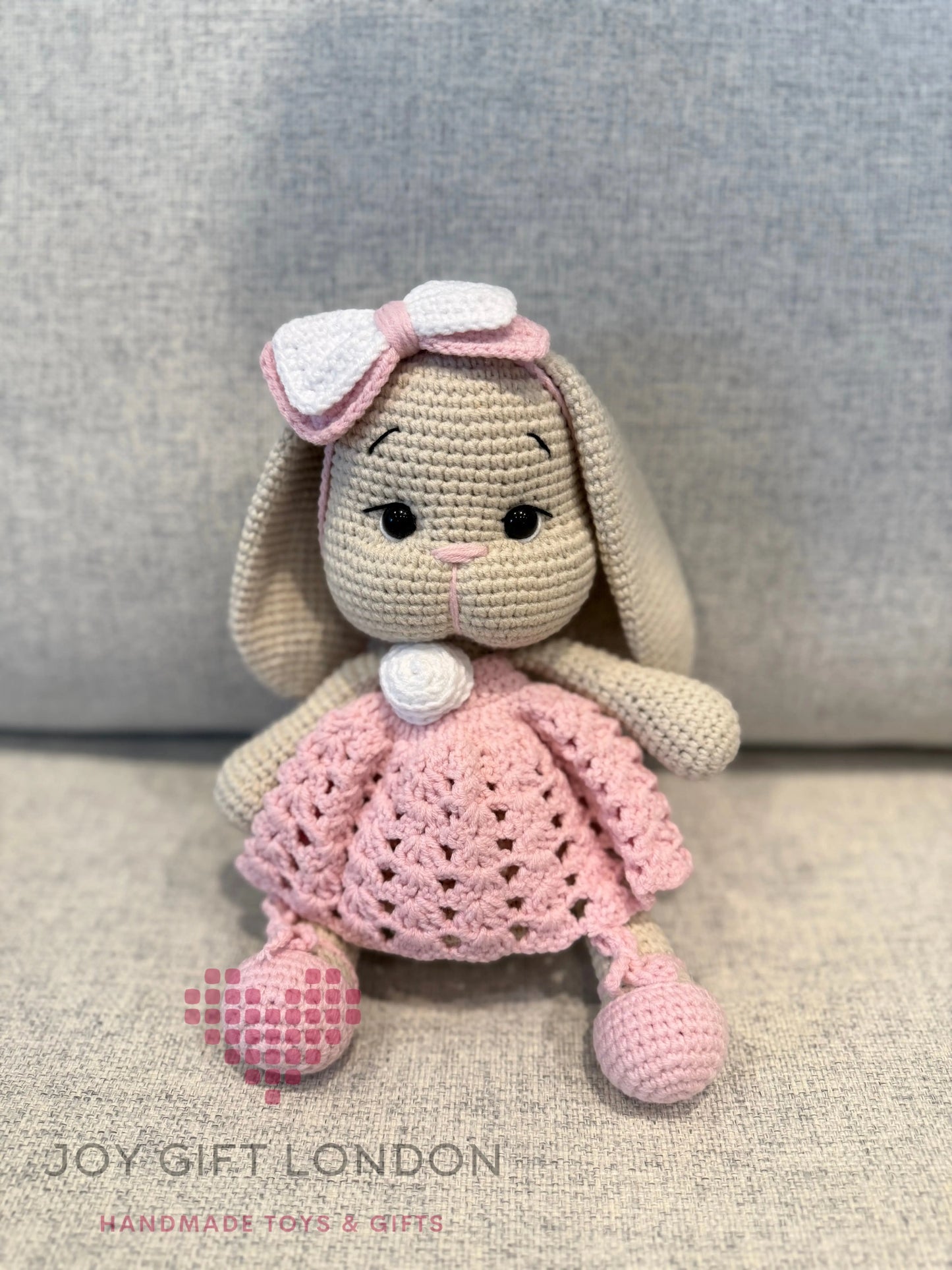 Crochet Cute Rabbit with Pink Dress MiaMano