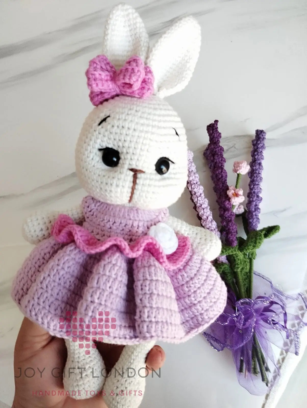 Crochet Cute Rabbit with Purple Dress MiaMano