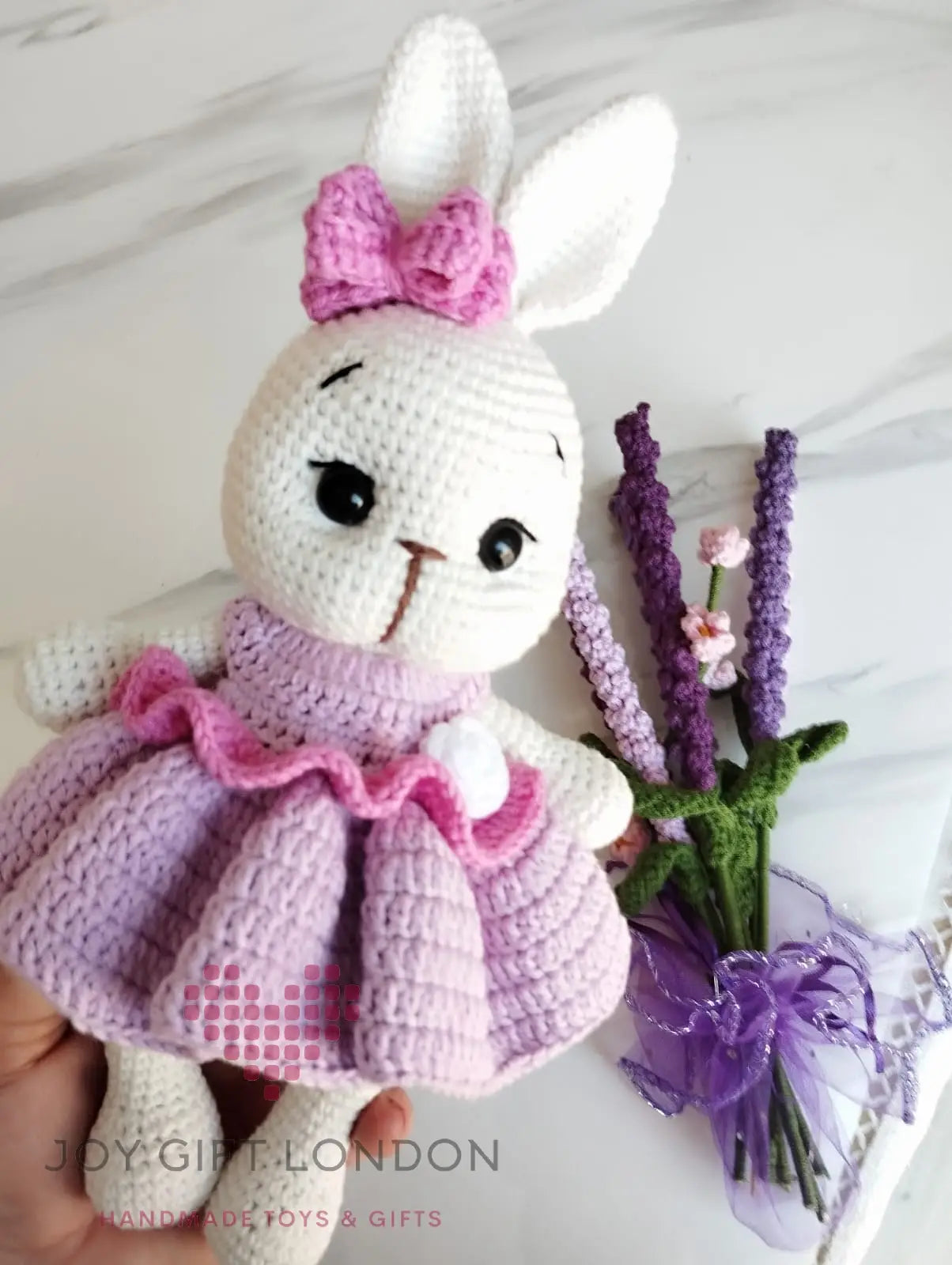 Crochet Cute Rabbit with Purple Dress MiaMano