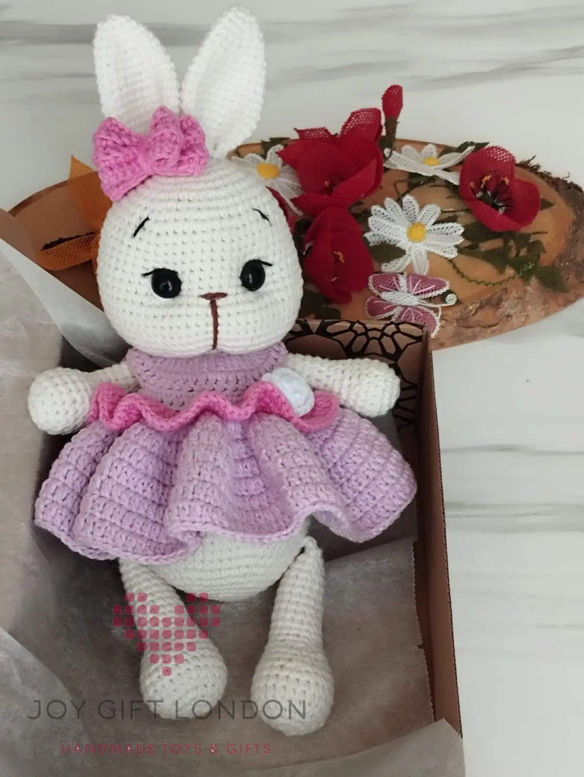 Crochet Cute Rabbit with Purple Dress MiaMano