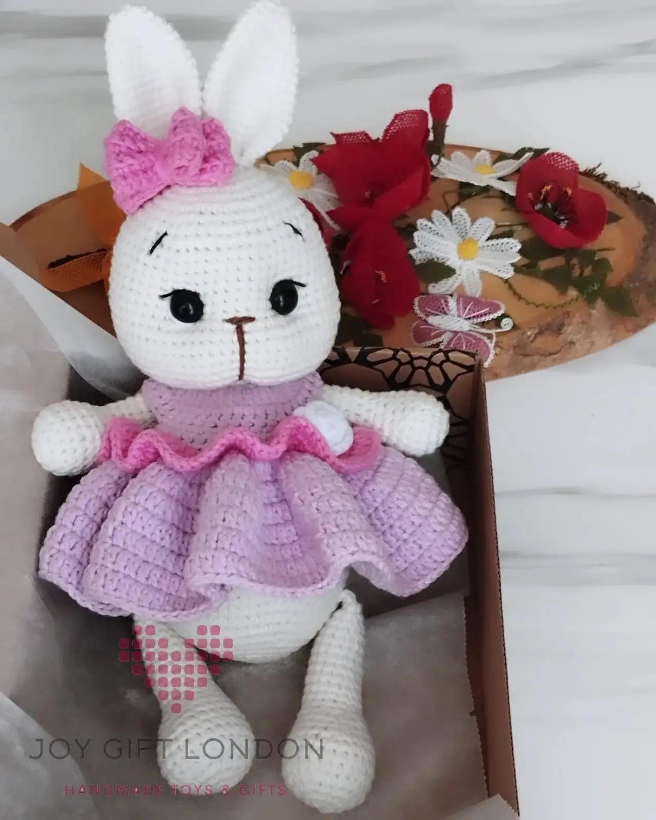 Crochet Cute Rabbit with Purple Dress MiaMano