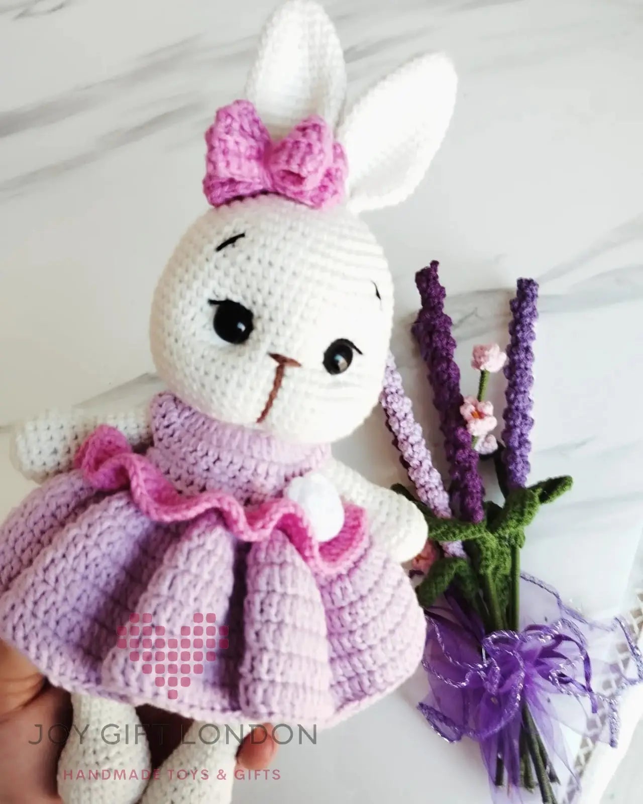 Crochet Cute Rabbit with Purple Dress MiaMano