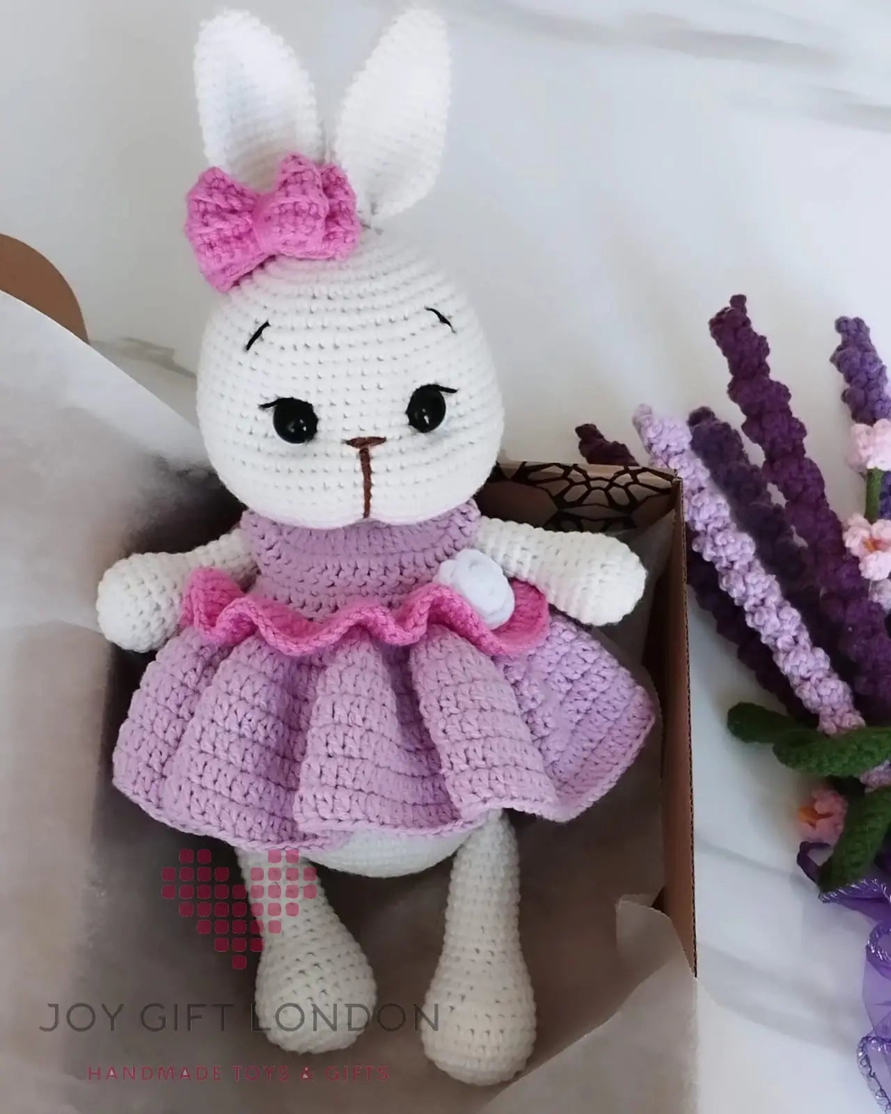 Crochet Cute Rabbit with Purple Dress MiaMano