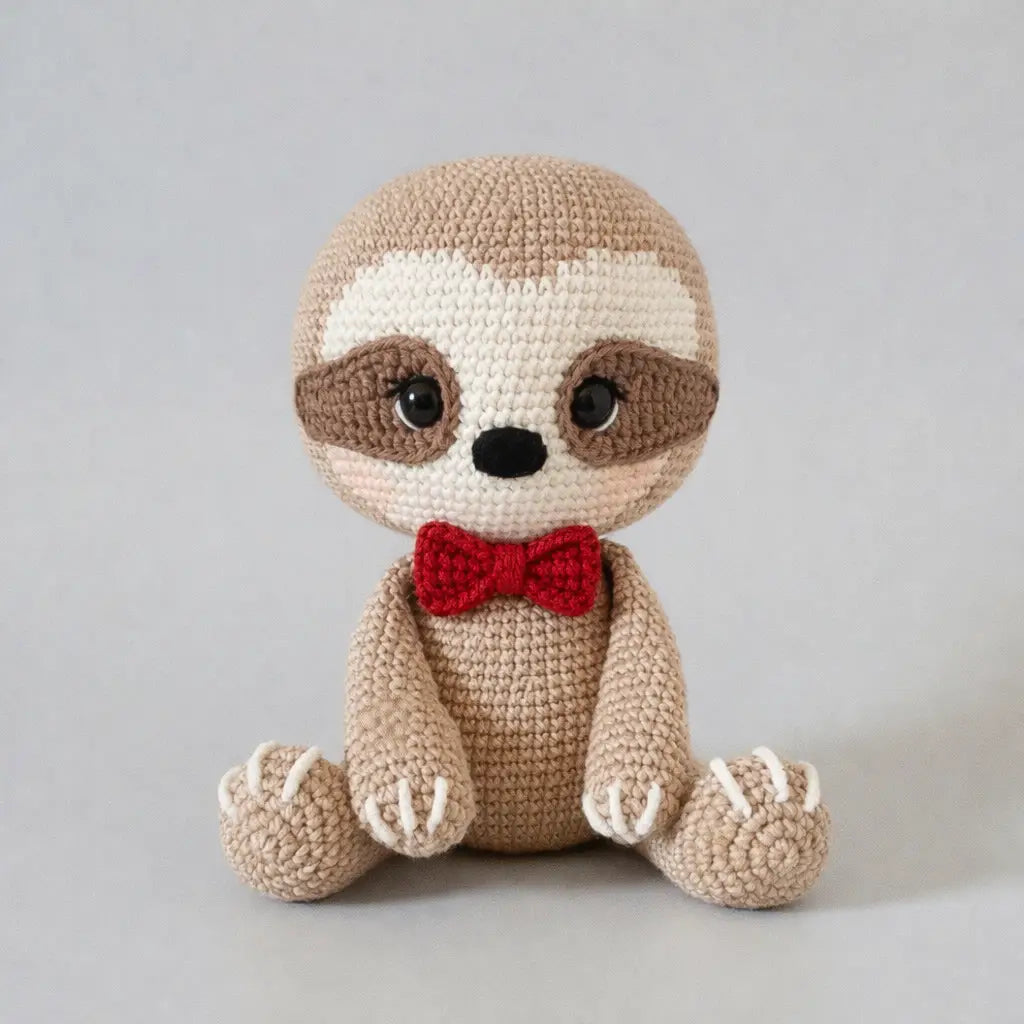 Crochet Cute Sloth Toy  Joy Gift London