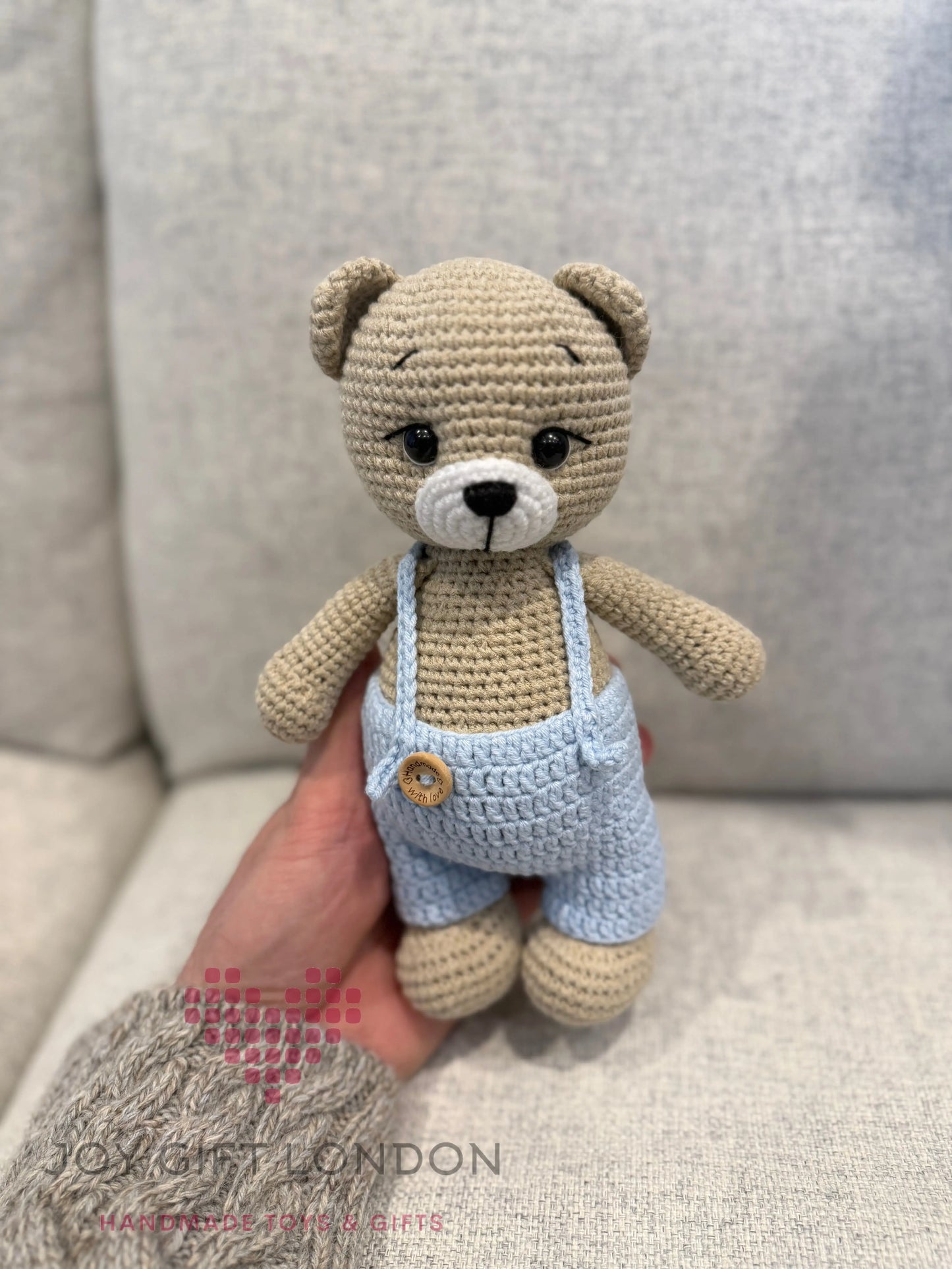 Crochet Cute Teddy Bear with Brown Jumpsuit MiaMano