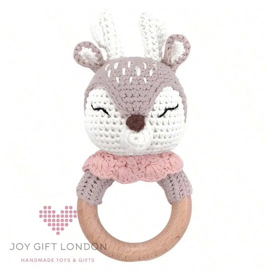 Crochet Gazel Rattle Toy Joy Gift London