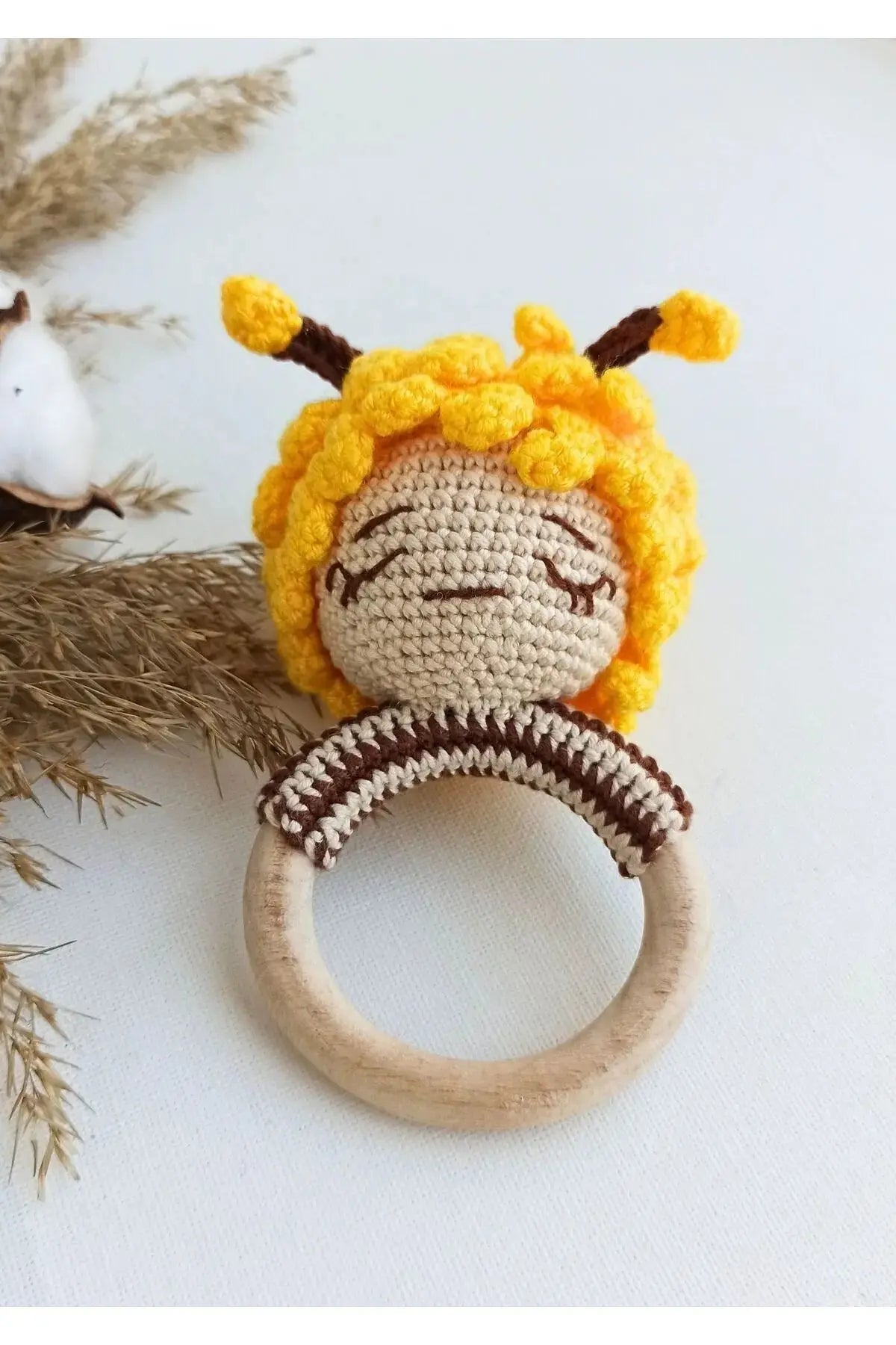 Crochet Maya the Bee Rattle Toy Joy Gift London