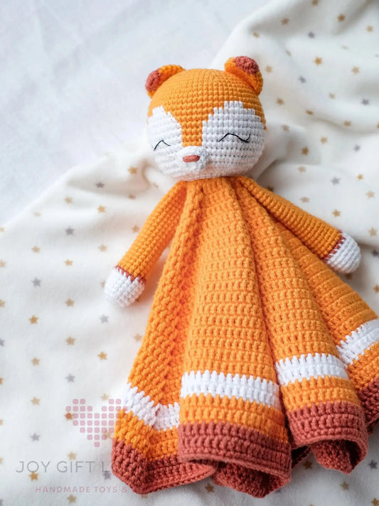 Crochet Newborn Sleeping Mate Fox  Joy Gift London