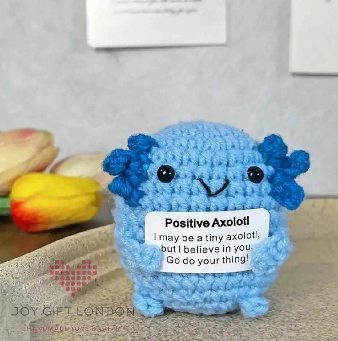 Crochet Positive Blue Axolotl Joy Gift London