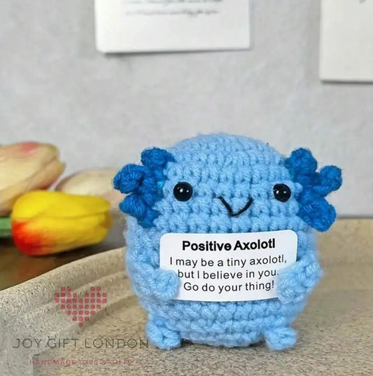 Crochet Positive Blue Axolotl Joy Gift London