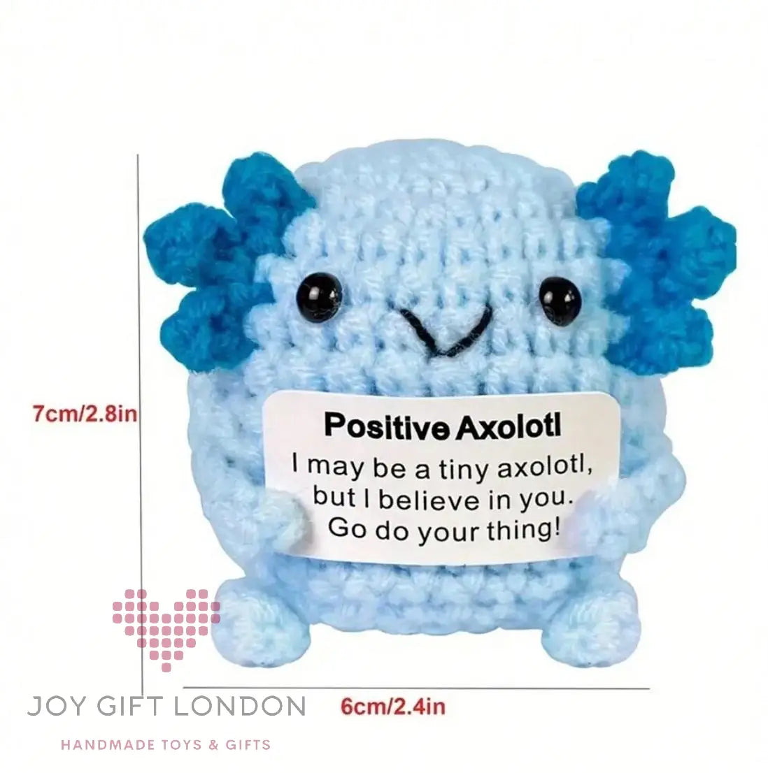 Crochet Positive Blue Axolotl Joy Gift London