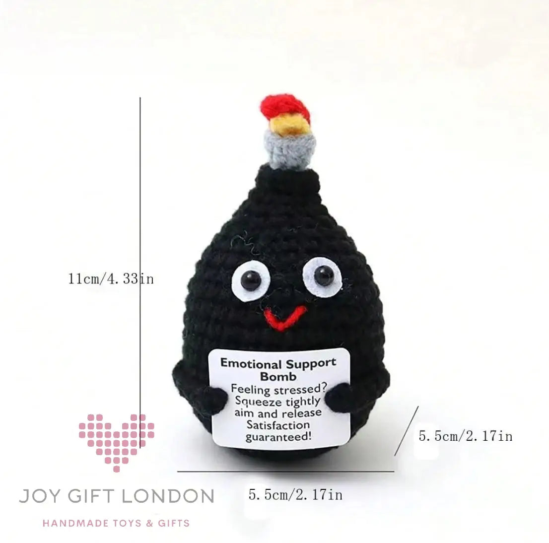 Crochet Positive Emotional Support Bomb Joy Gift London