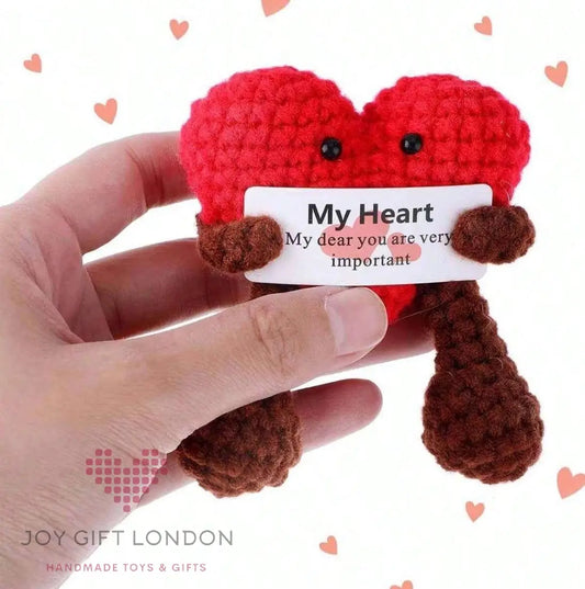 Crochet Positive Heart-Shaped Doll Joy Gift London