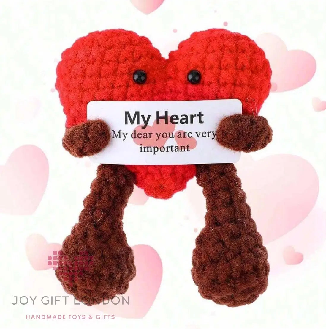 Crochet Positive Heart-Shaped Doll Joy Gift London