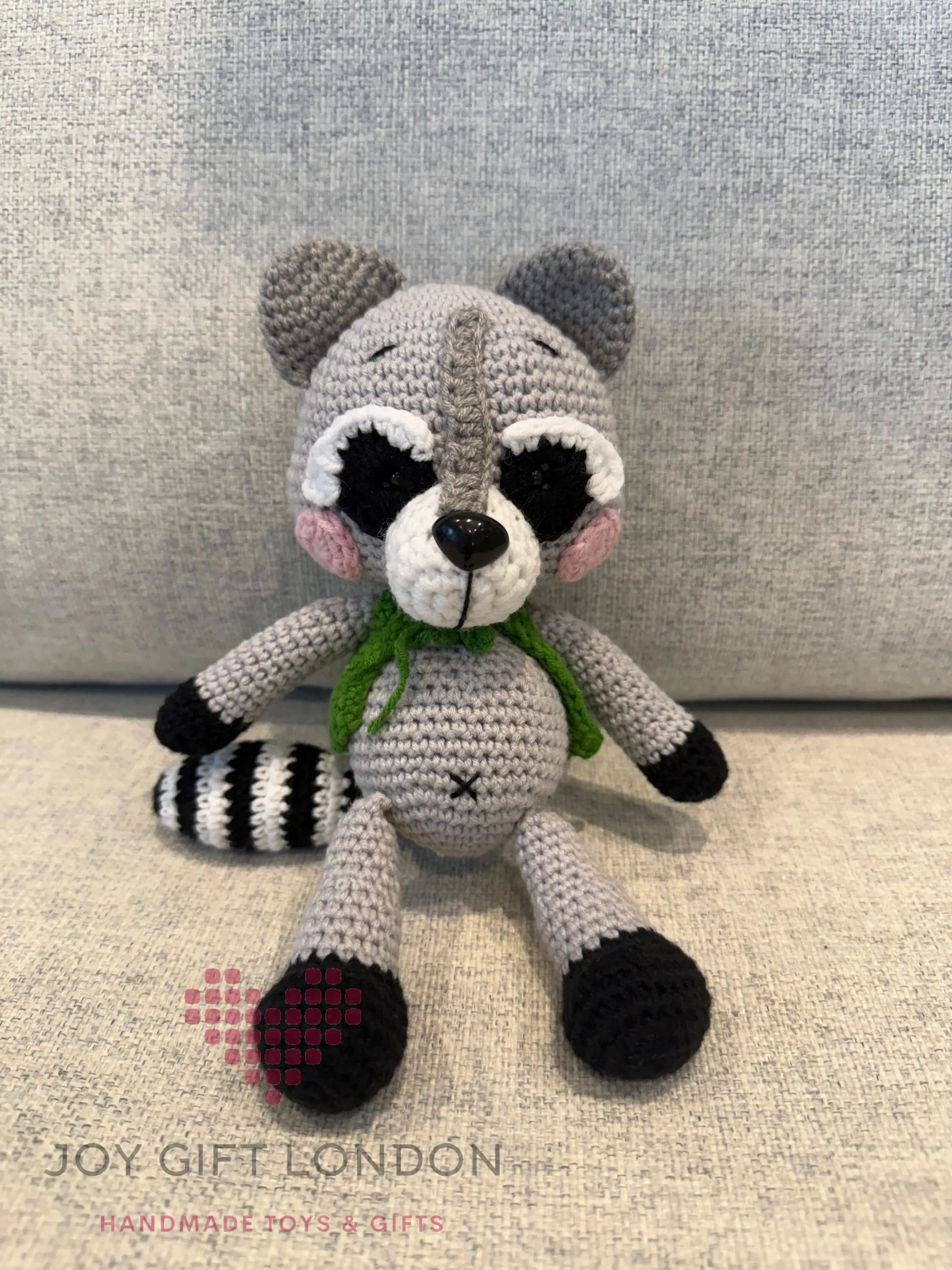 Crochet Raccoon Toy Joy Gift London