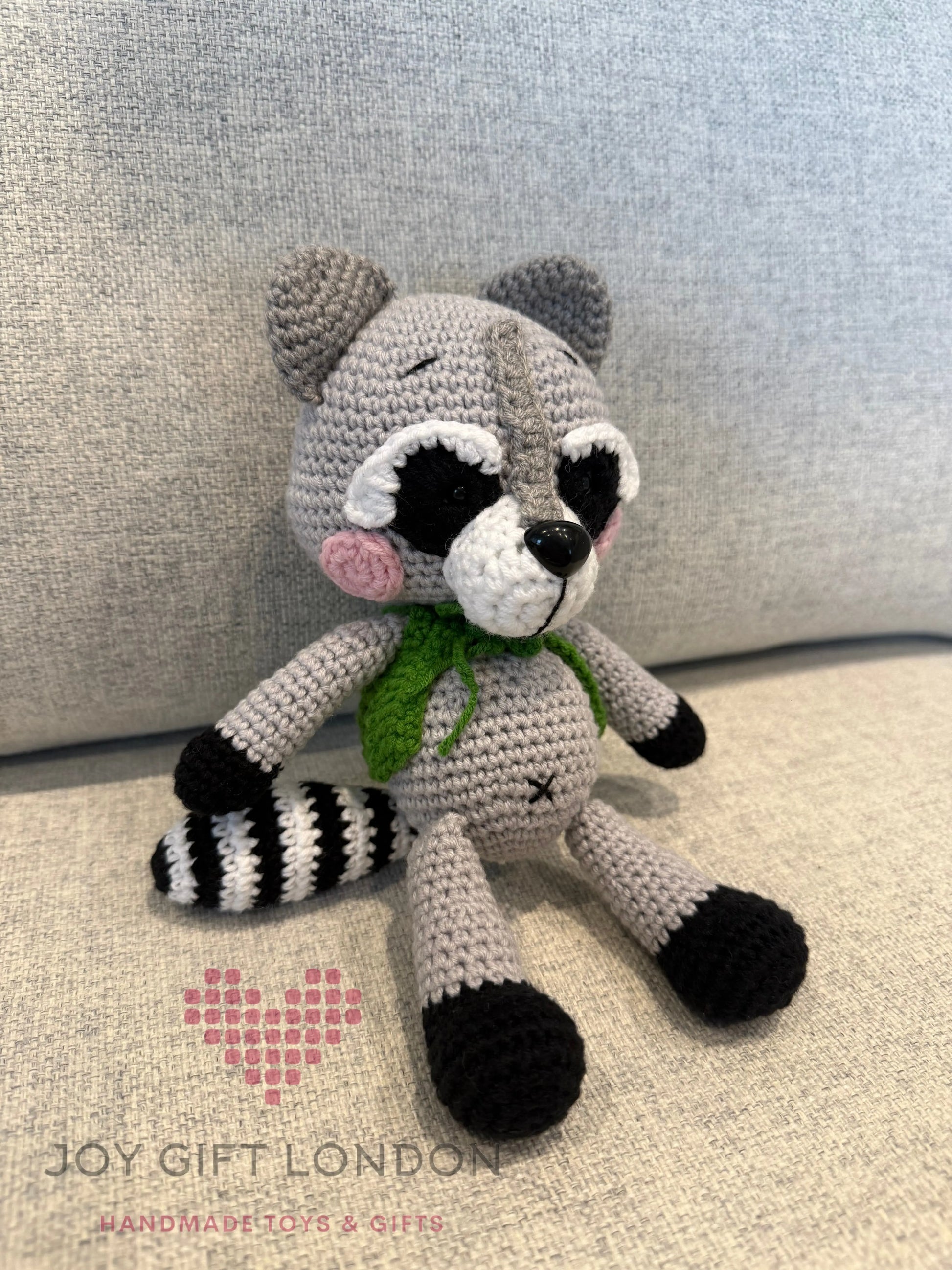 Crochet Raccoon Toy Joy Gift London