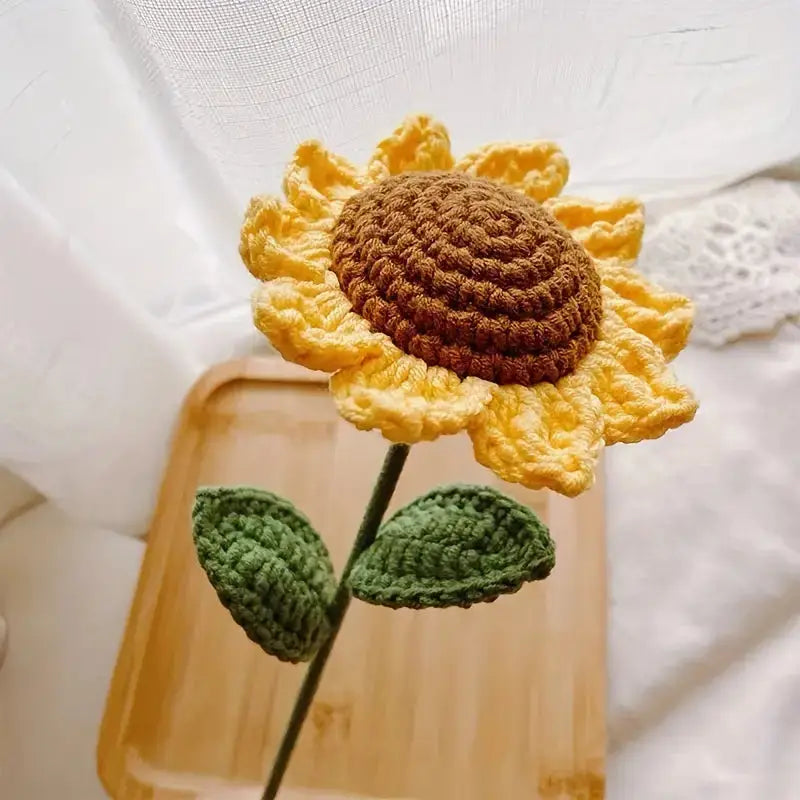 Crochet Sunflower With Photo Frame Joy Gift London