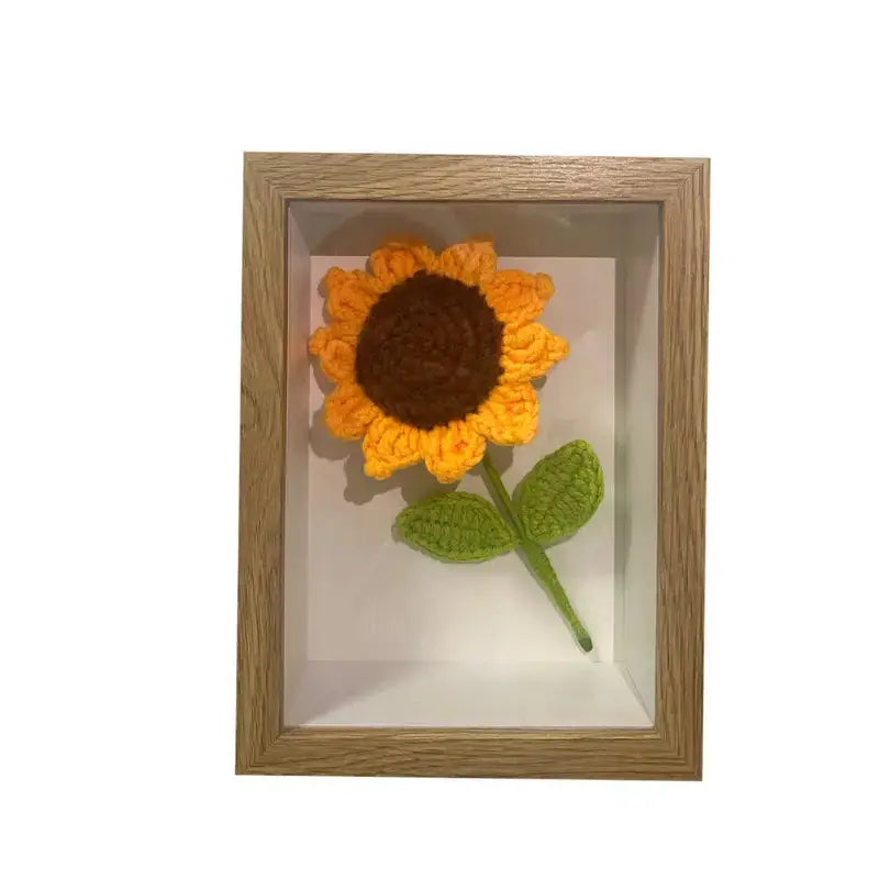 Crochet Sunflower With Photo Frame Joy Gift London