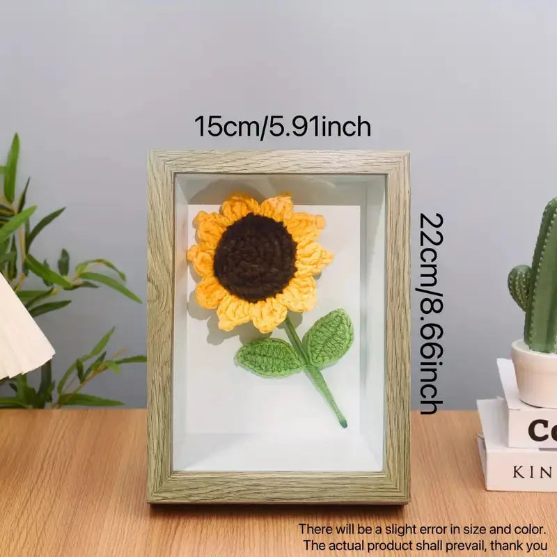 Crochet Sunflower With Photo Frame Joy Gift London