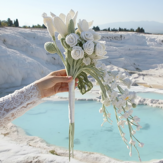 Crochet Wedding Flower  Joy Gift London