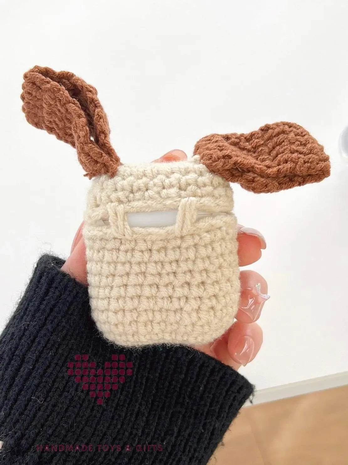 Cute Crochet Dog Earphone Protective Case For Apple Airpods Joy Gift London