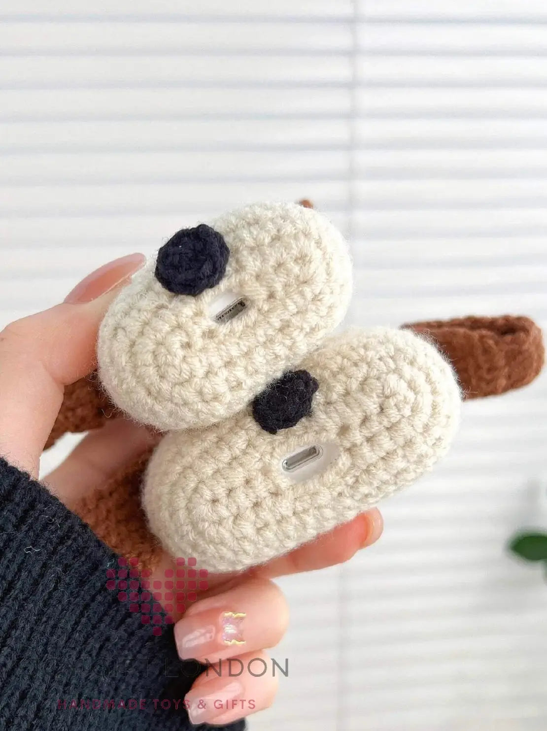 Cute Crochet Dog Earphone Protective Case For Apple Airpods Joy Gift London