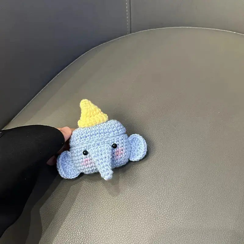 Cute Crochet Elephant Earphone Protective Case For Apple Airpods Joy Gift London