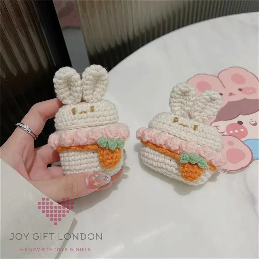 Cute Crochet Rabbit Earphone Protective Case For Apple Airpods Joy Gift London