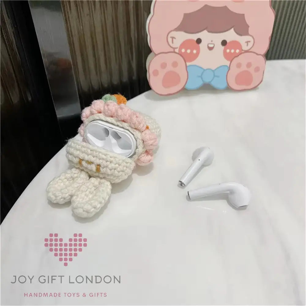 Cute Crochet Rabbit Earphone Protective Case For Apple Airpods Joy Gift London