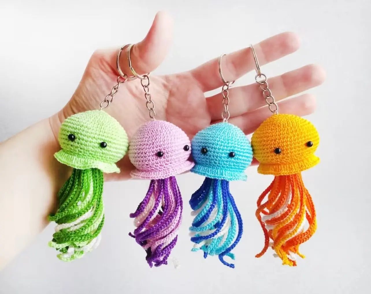 Handmade Crochet Octopus Keychain - Joy Gift London