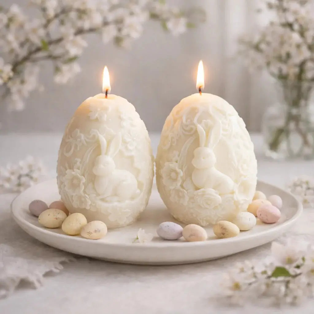 Easter Bunny Egg Candles Set of 2 – Decorative Spring Gift, Bunny Egg Candle Set, Easter Home Decor (Copy) (Copy)  Joy Gift London
