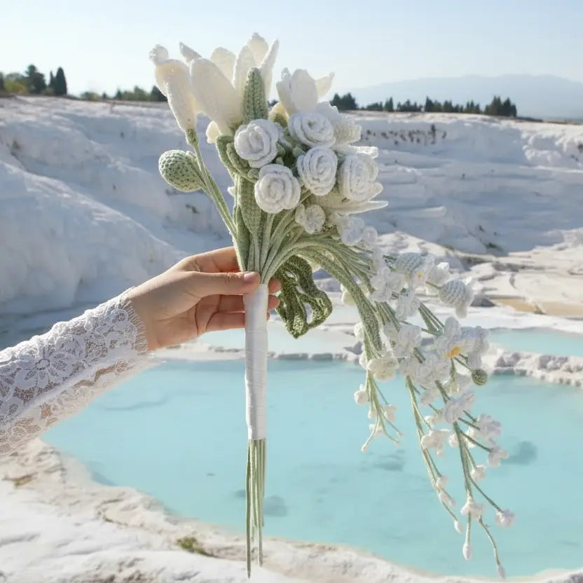 Crochet Wedding Flower  Joy Gift London