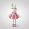 Handmade Crochet Bunny Girl Doll Toy in Dress  Joy Gift London