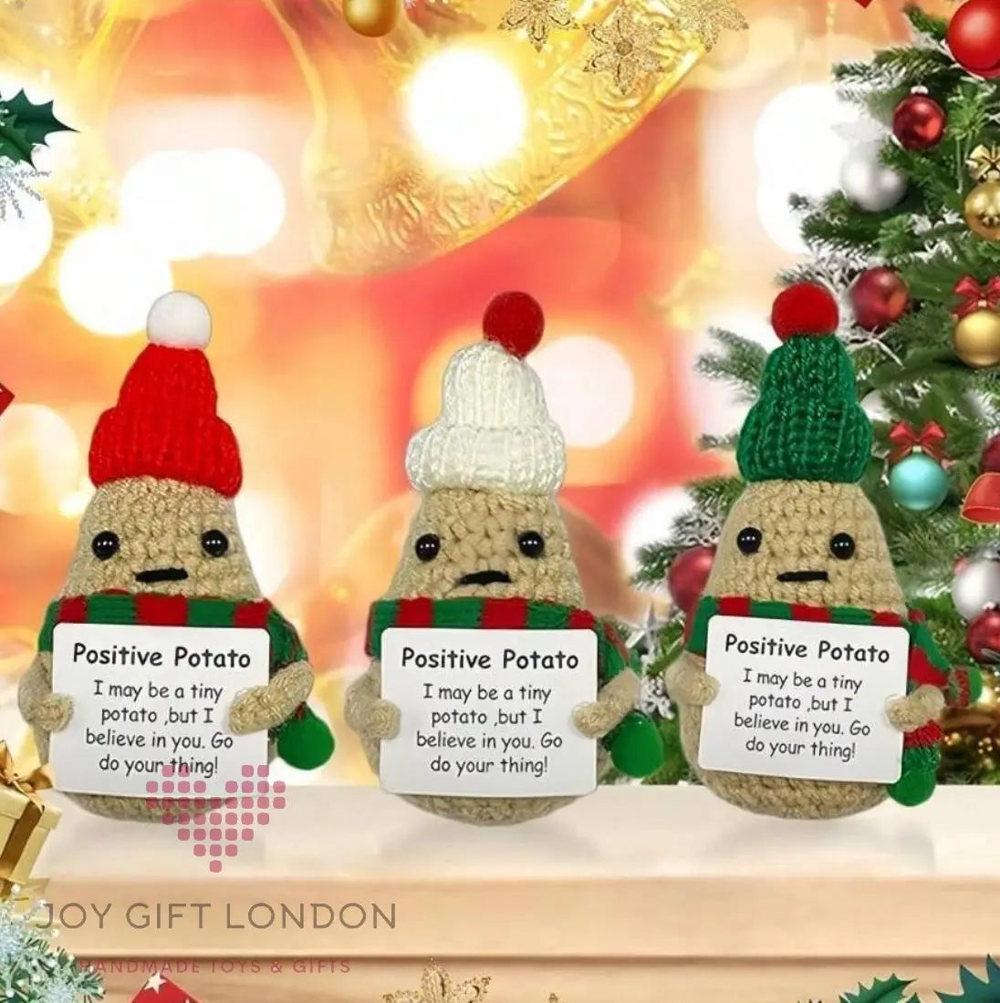 Handmade Crochet Christmas Decor Potato Joy Gift London