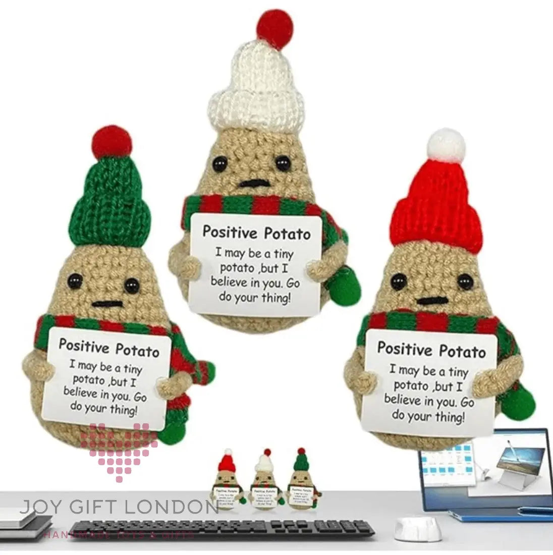 Handmade Crochet Christmas Decor Potato Joy Gift London