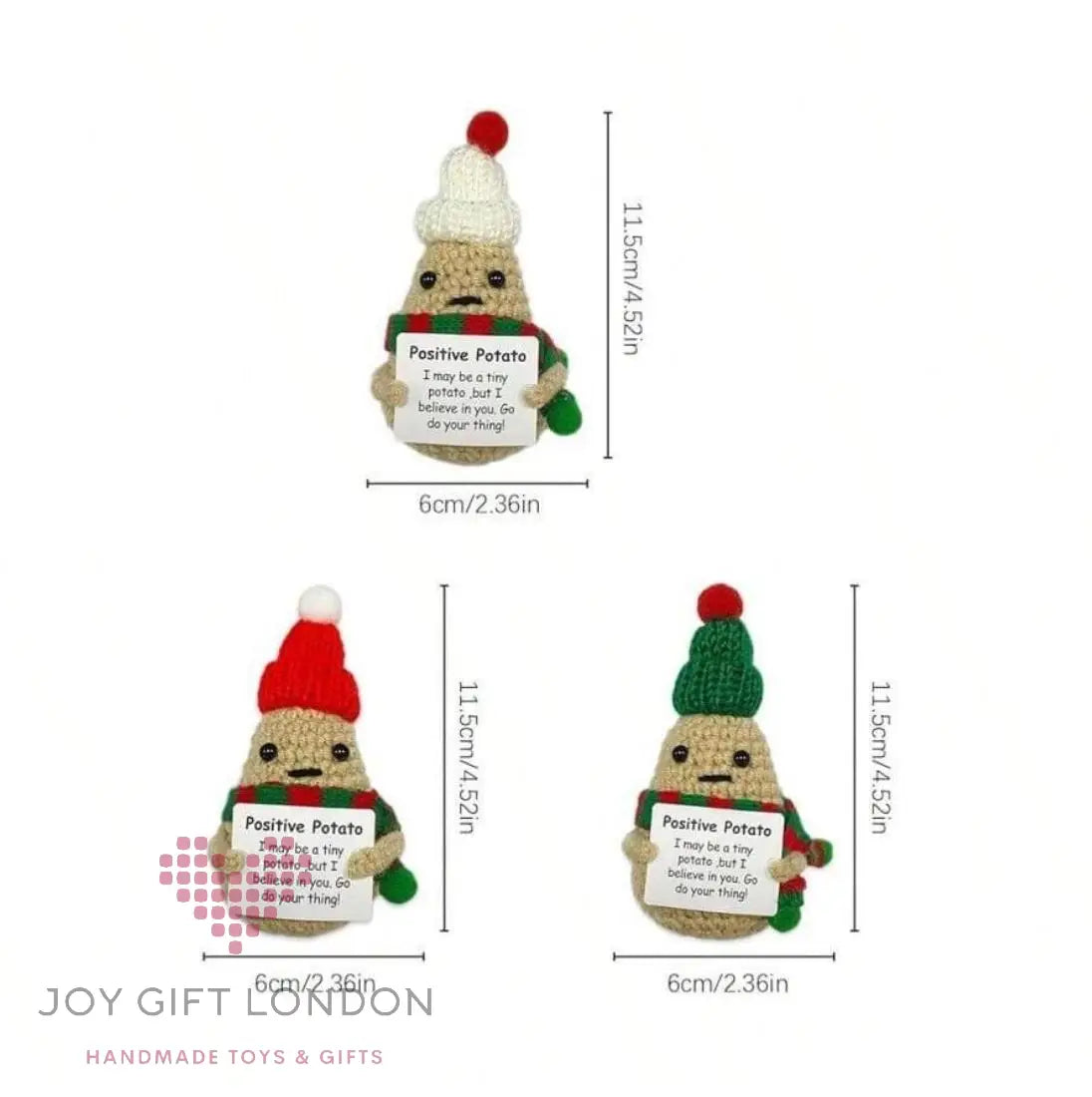 Handmade Crochet Christmas Decor Potato Joy Gift London