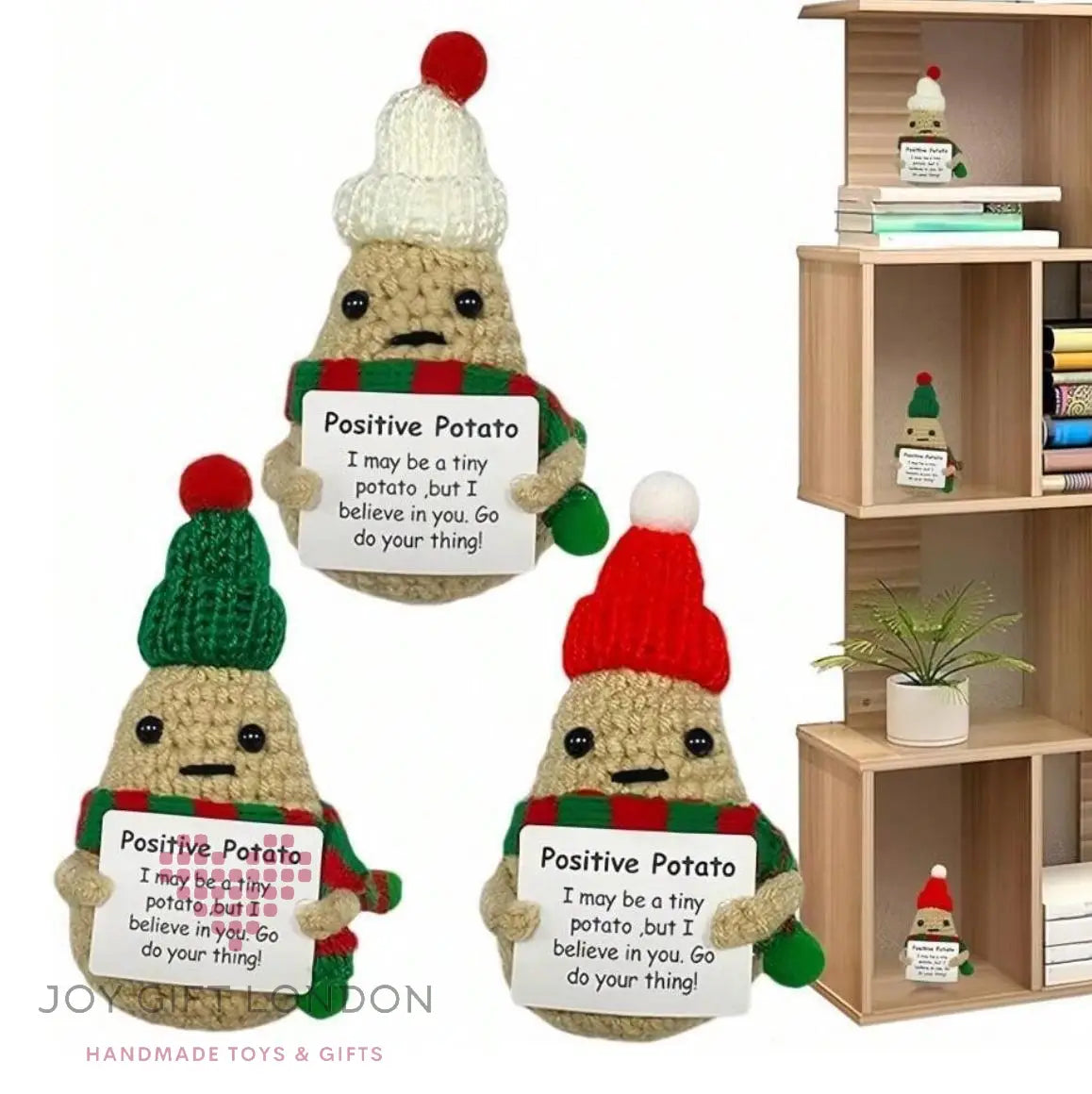 Handmade Crochet Christmas Decor Potato Joy Gift London