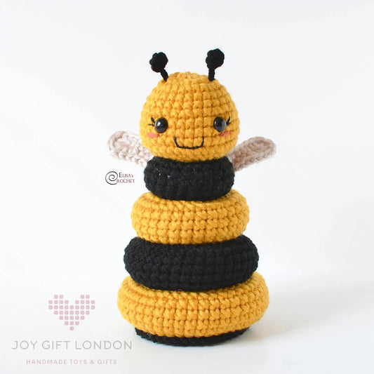 Handmade Crochet Cute Bee Stacking Toy  Joy Gift London