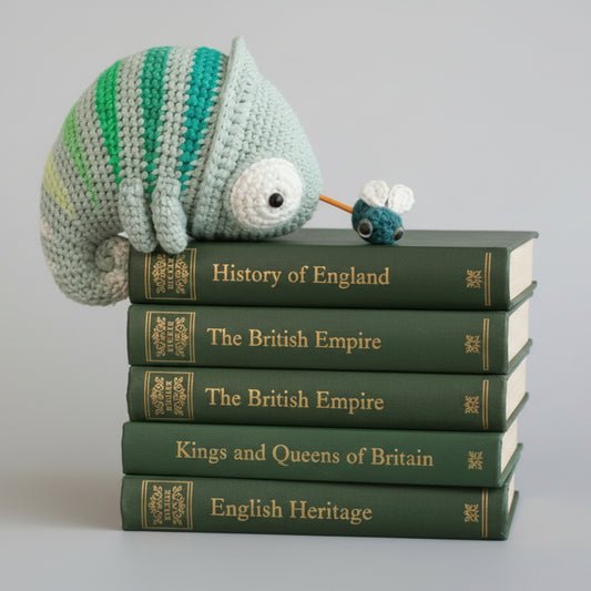 Handmade Crochet Cute Chameleon Toy  Joy Gift London