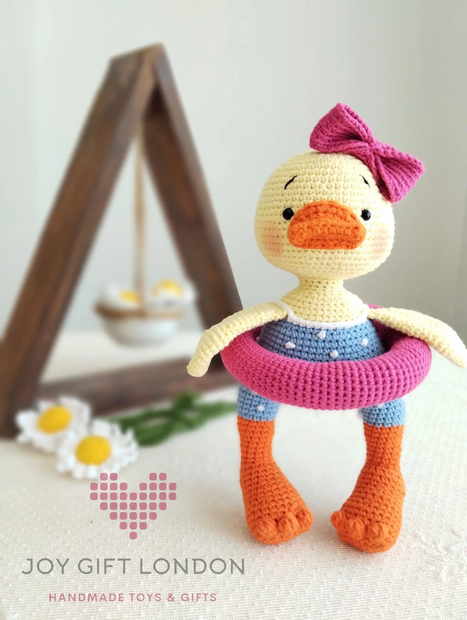 Handmade Crochet Cute Duck with Life Jacket TrendyToy