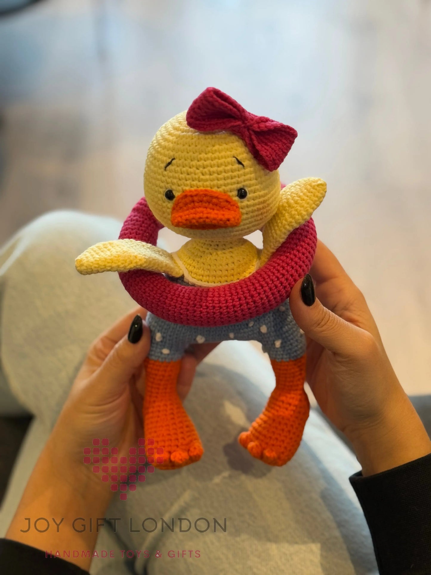 Handmade Crochet Cute Duck with Life Jacket TrendyToy