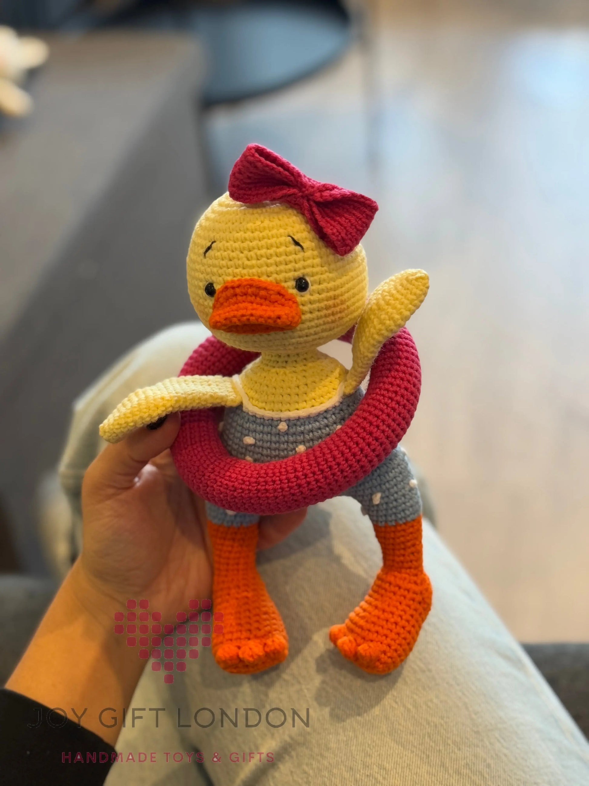 Handmade Crochet Cute Duck with Life Jacket TrendyToy