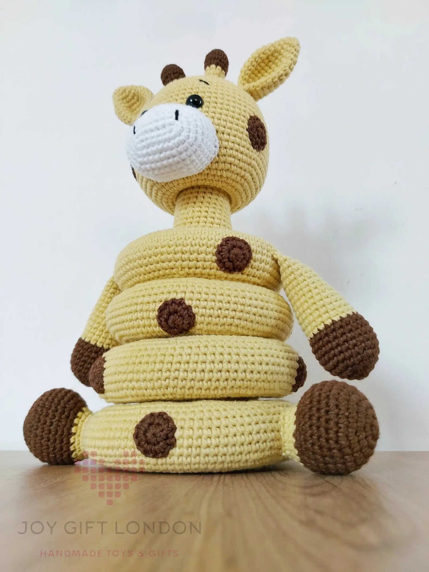 Handmade Crochet Cute Giraffe Stacking Toy  Joy Gift London