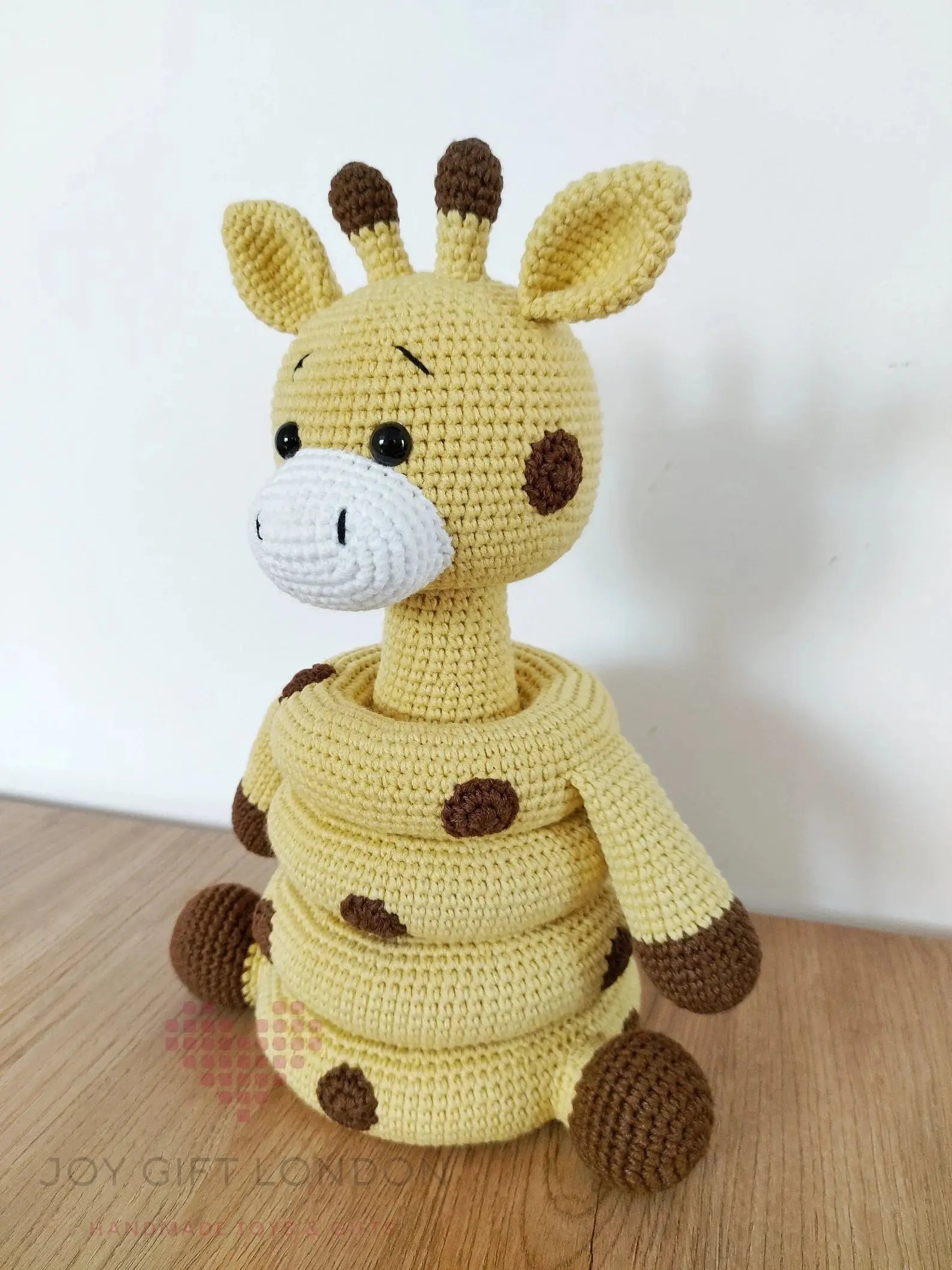 Handmade Crochet Cute Giraffe Stacking Toy  Joy Gift London